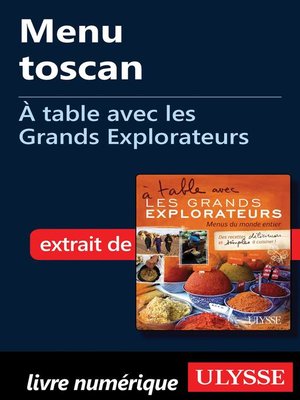 cover image of Menu toscan--À table avec les Grands Explorateurs
